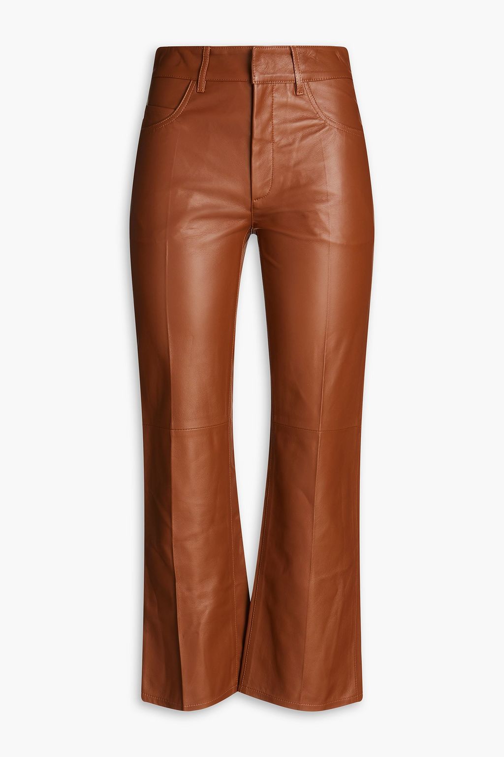 commando Women's Faux Leather Cropped Flare Pants, Black, XS