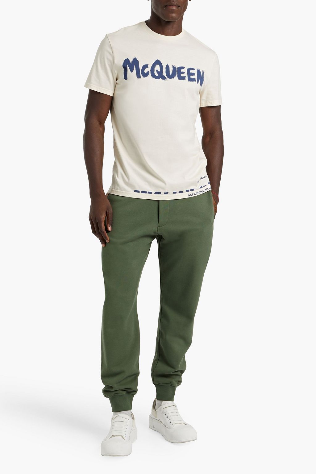 MCQUEEN Printed cotton-jersey T-shirt