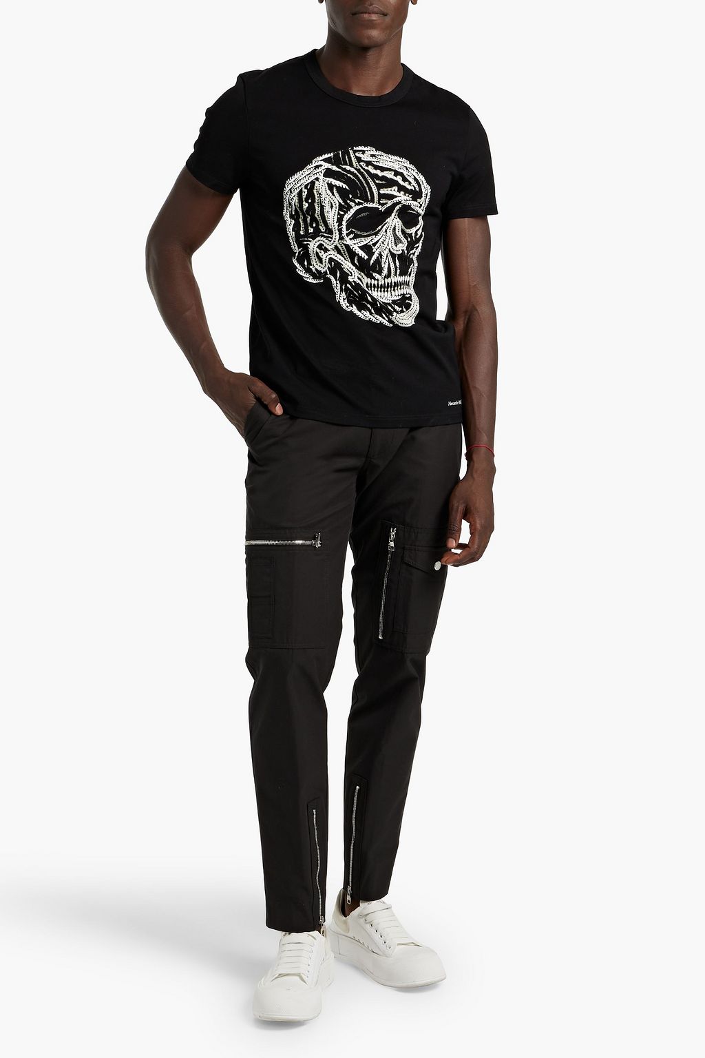 MCQUEEN Printed cotton-jersey T-shirt