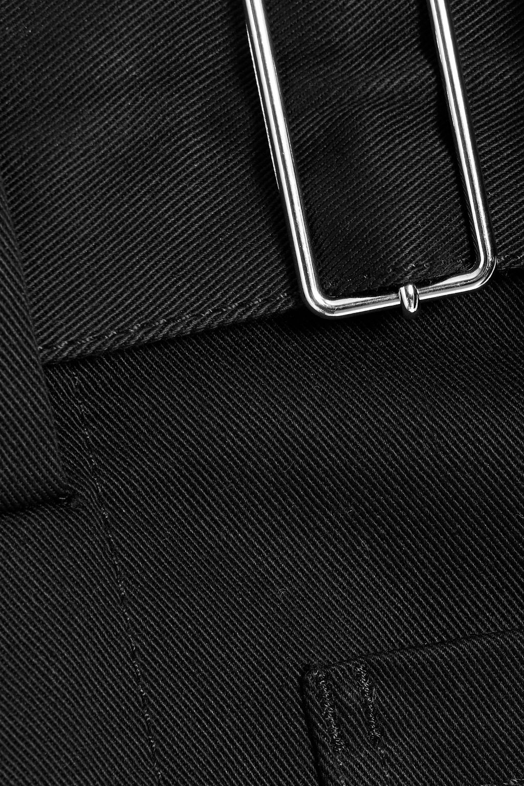 MCQUEEN Belted cotton-twill pants