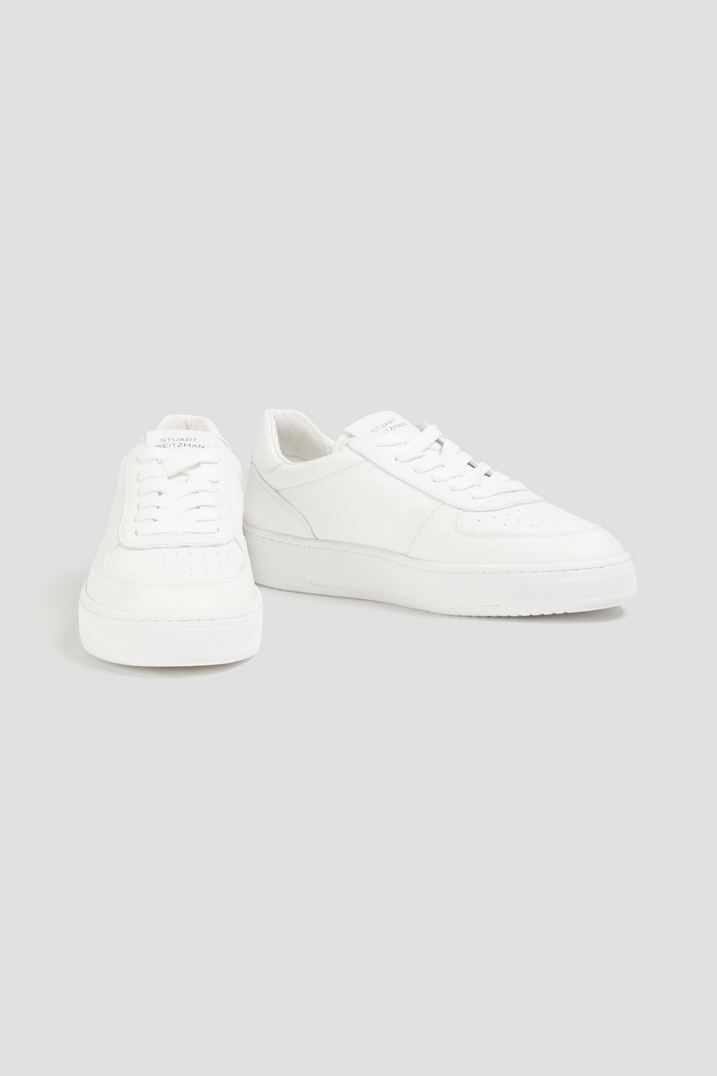 STUART WEITZMAN Courtside embossed leather sneakers