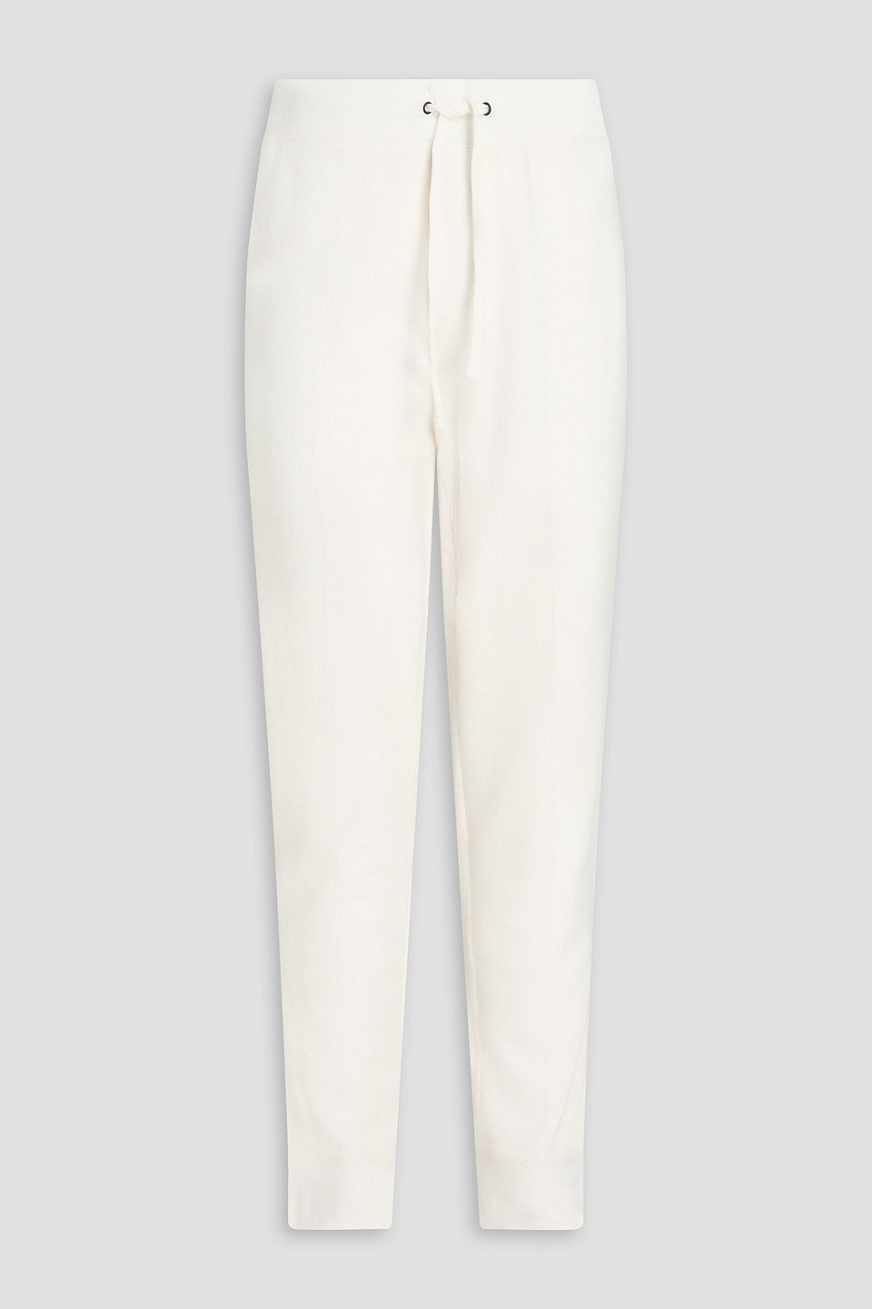 James Perse - Waffle-knit cotton and cashmere-blend sweatpants - White - 4