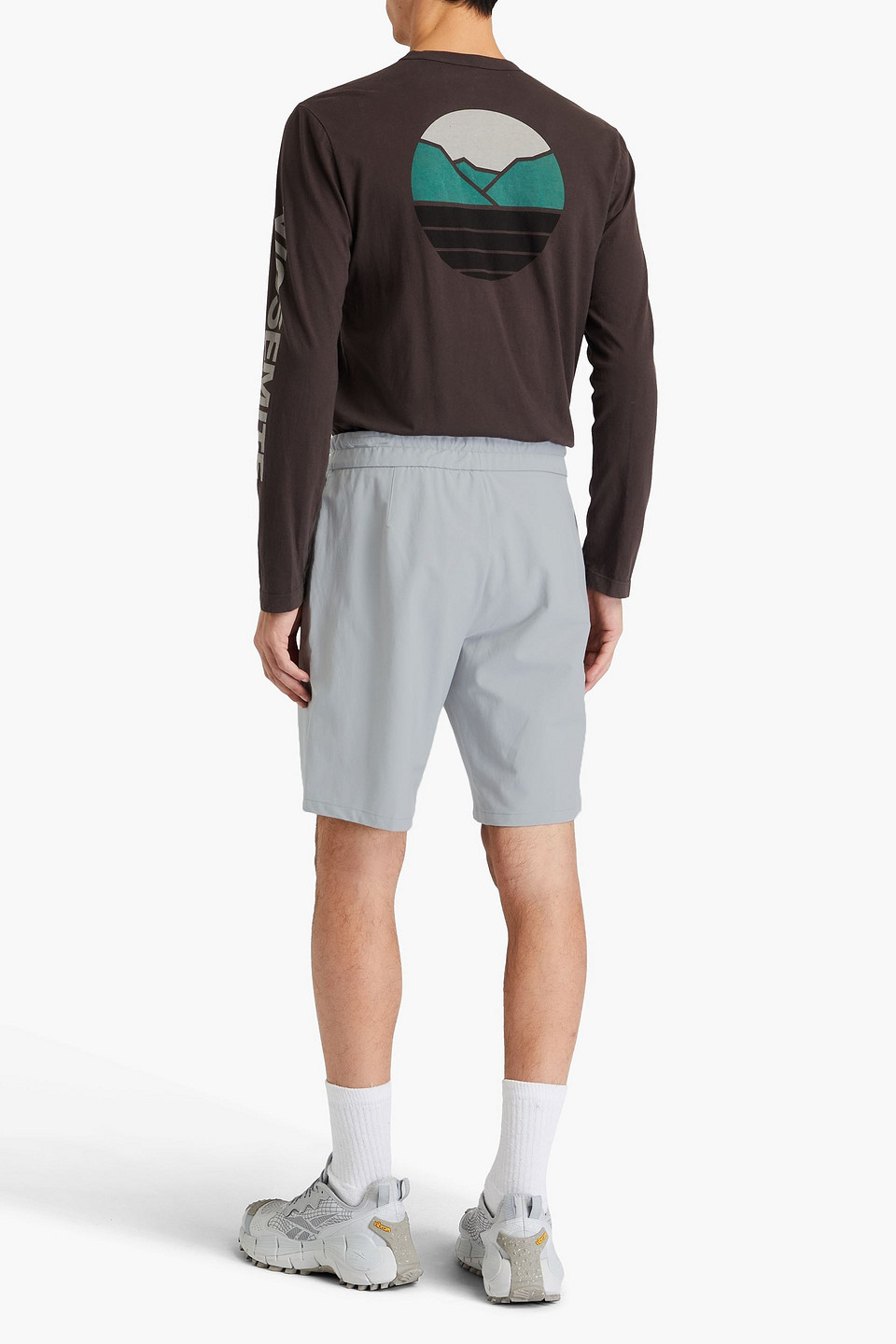 Y/OSEMITE STRETCH COTTON-BLEND TWILL DRAWSTRING SHORTS