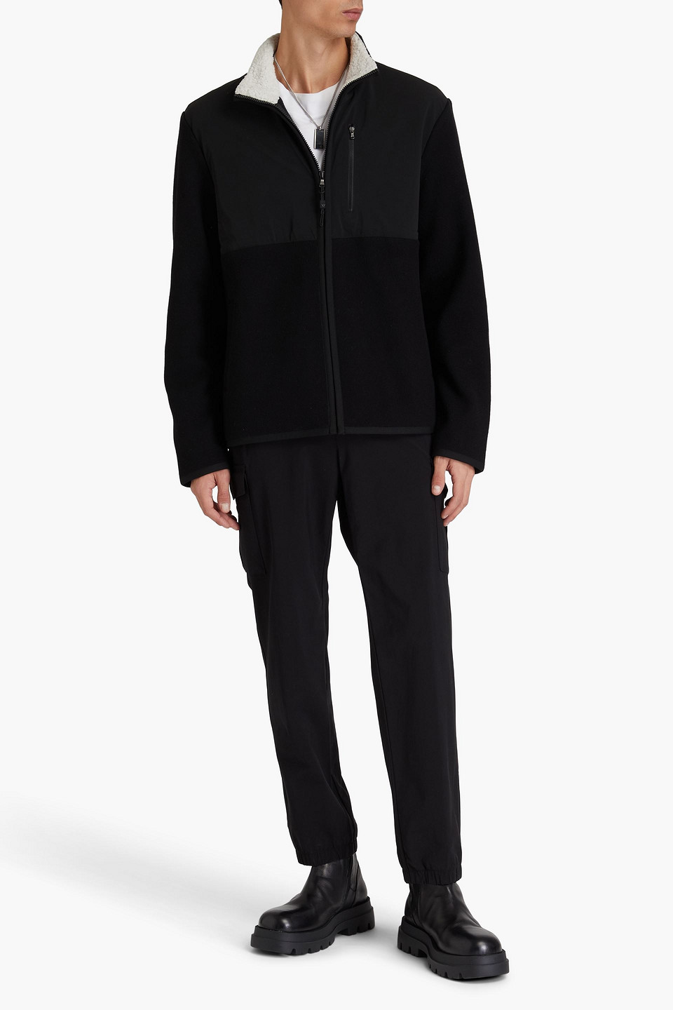  Y/osemite - Shell-paneled Wool-blend Jacket - Black - 3 