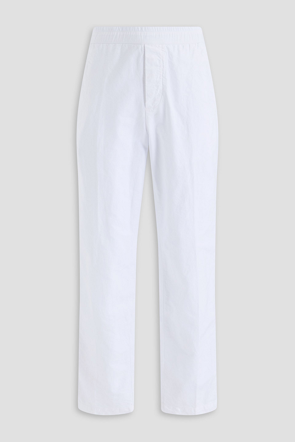James Perse Cotton And Hemp-blend Drawstring Pants In White