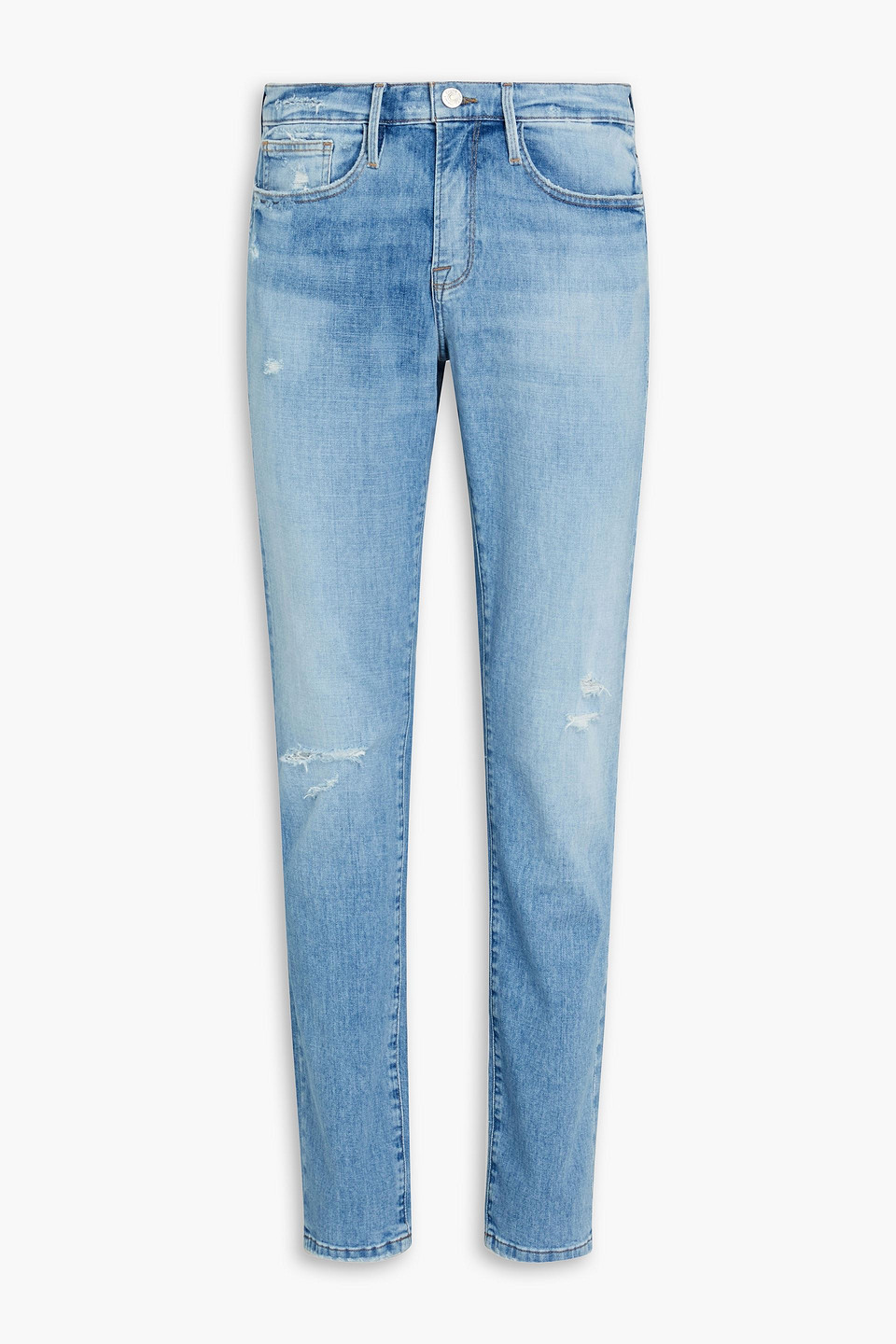 Frame L'homme Skinny Denim Jeans In Blue