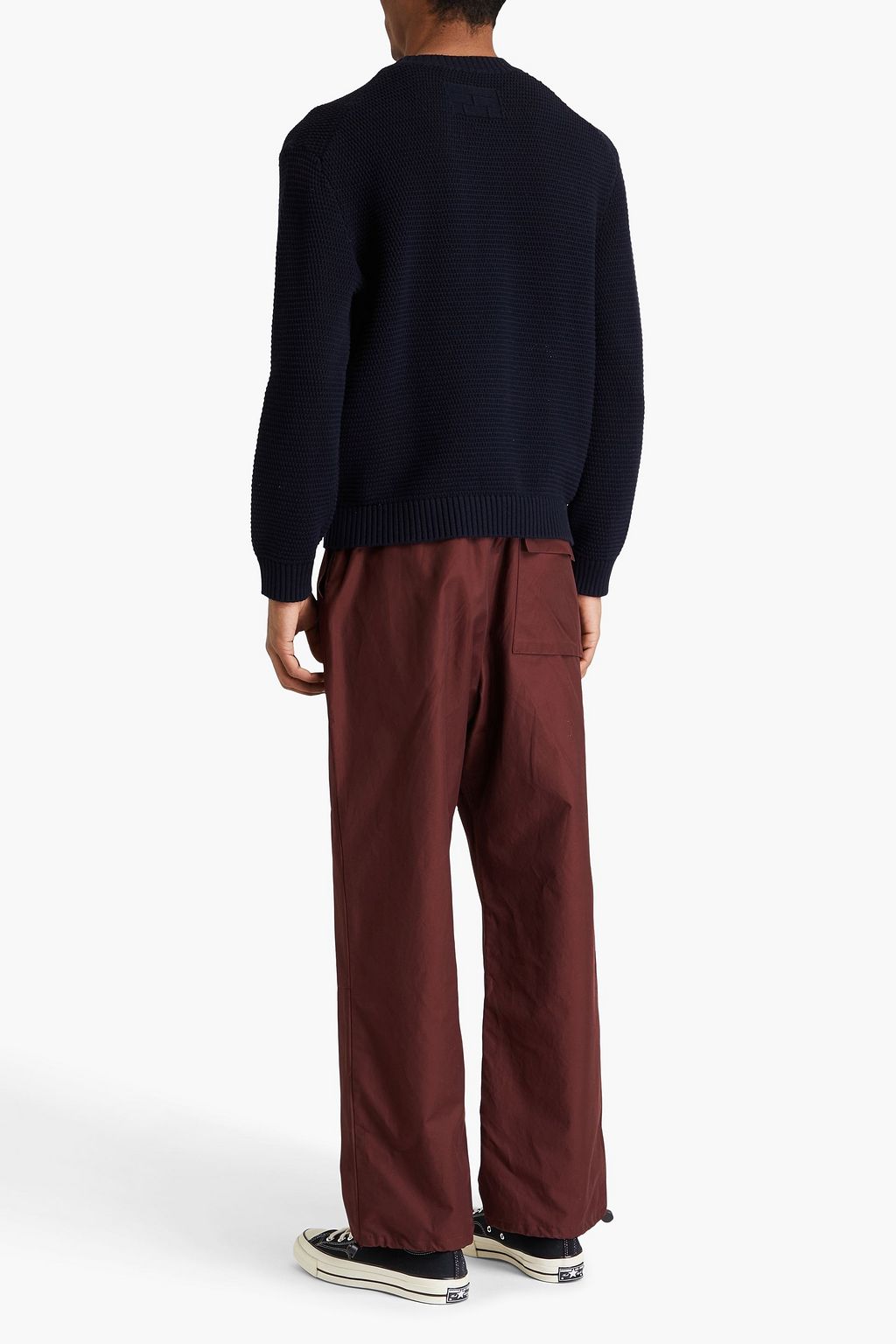 FRAME Wool and cotton-blend sweater