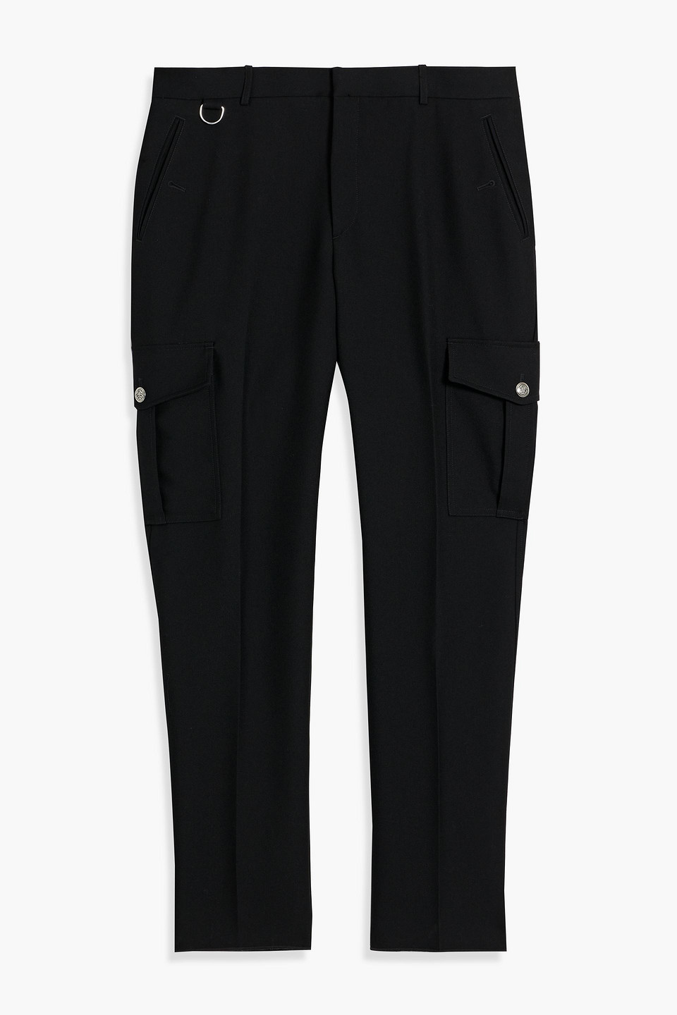 Alexander Mcqueen Wool-twill Cargo Pants In Black