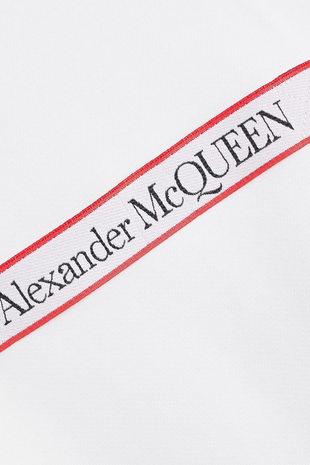 MCQUEEN Appliquéd French cotton-terry sweatshirt