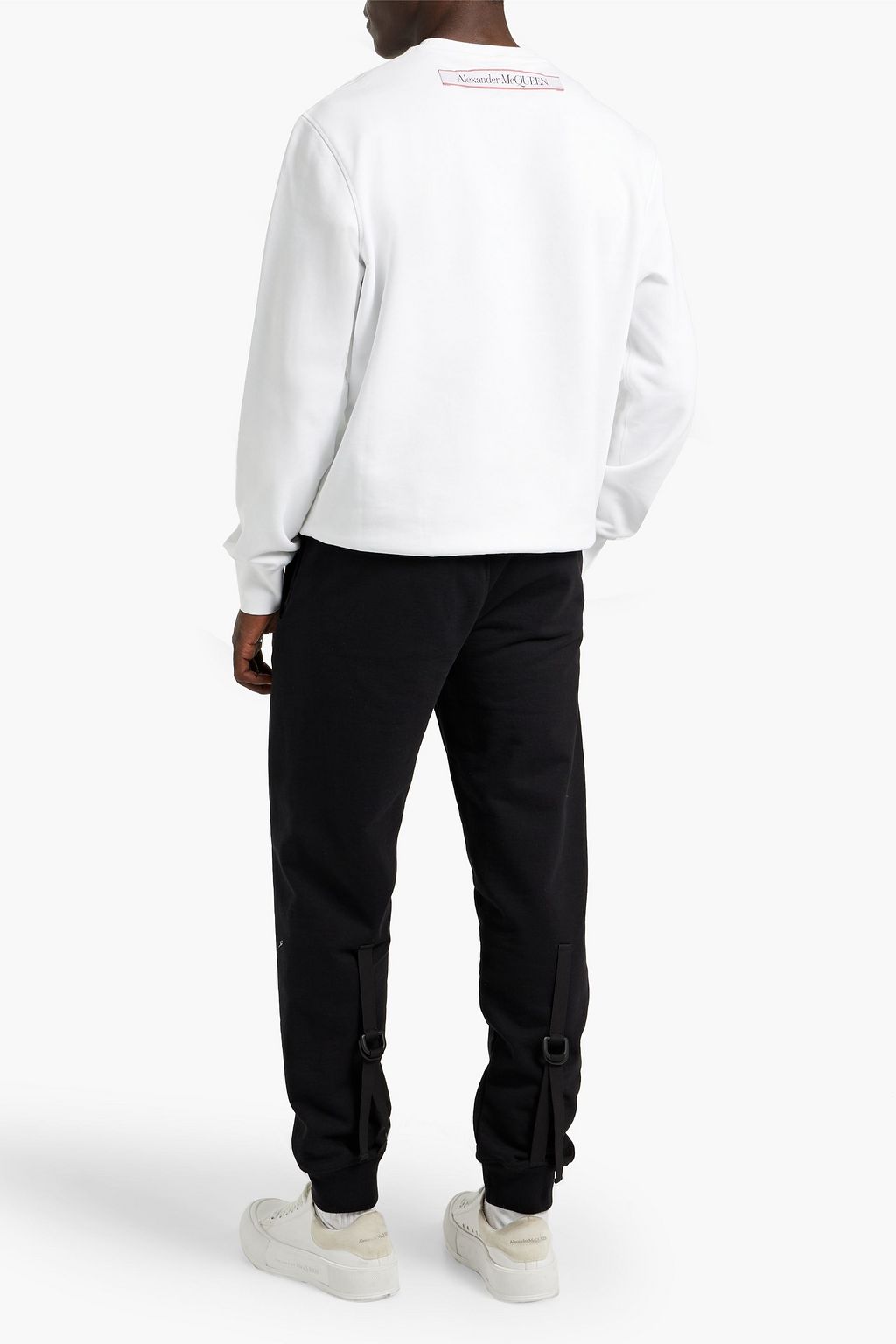 MCQUEEN Appliquéd French cotton-terry sweatshirt