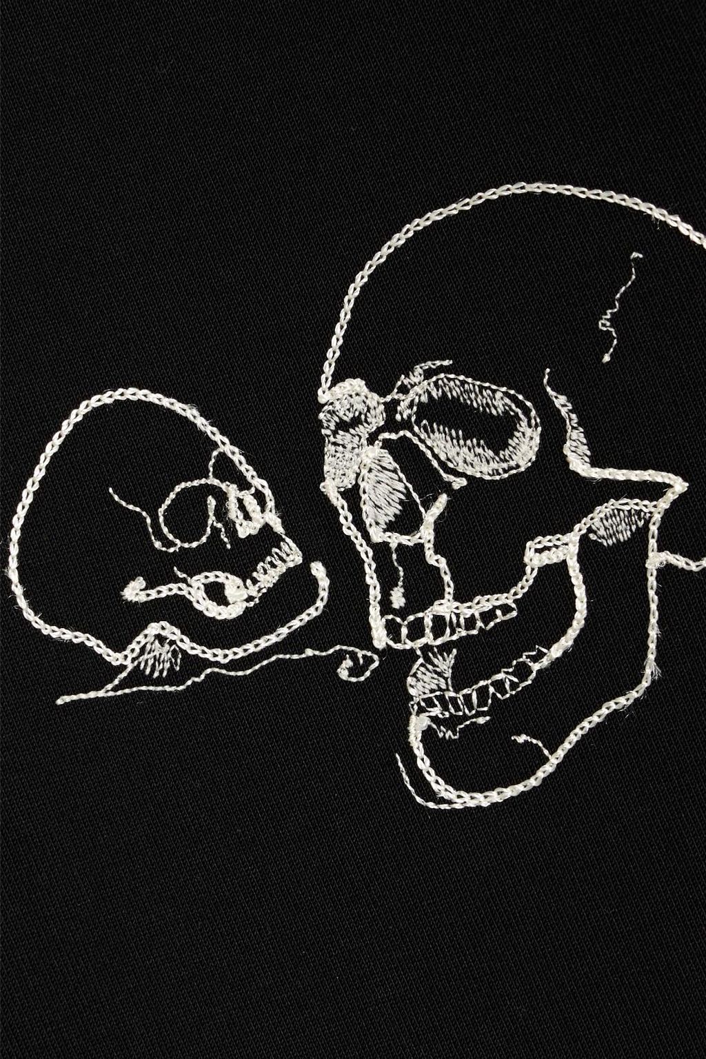 MCQUEEN Embroidered cotton-jersey T-shirt