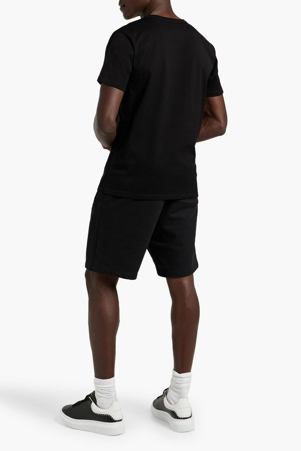 MCQUEEN Embroidered cotton-jersey T-shirt