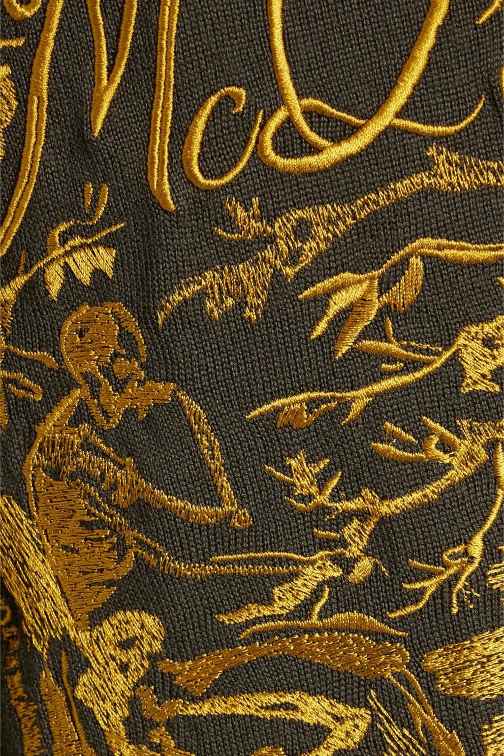 MCQUEEN Embroidered knitted cardigan