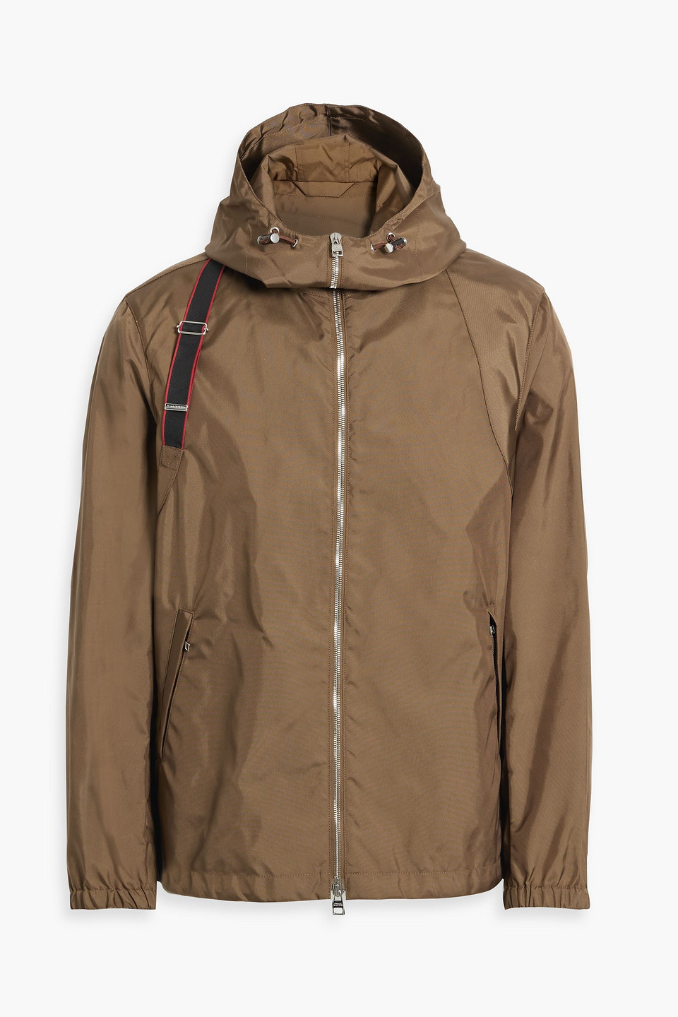 Alexander Mcqueen Shell Hooded Jacket In Light Brown