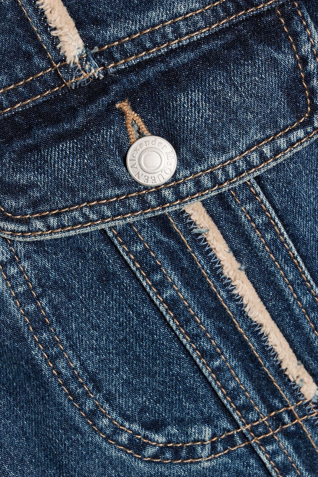 MCQUEEN Frayed denim jacket