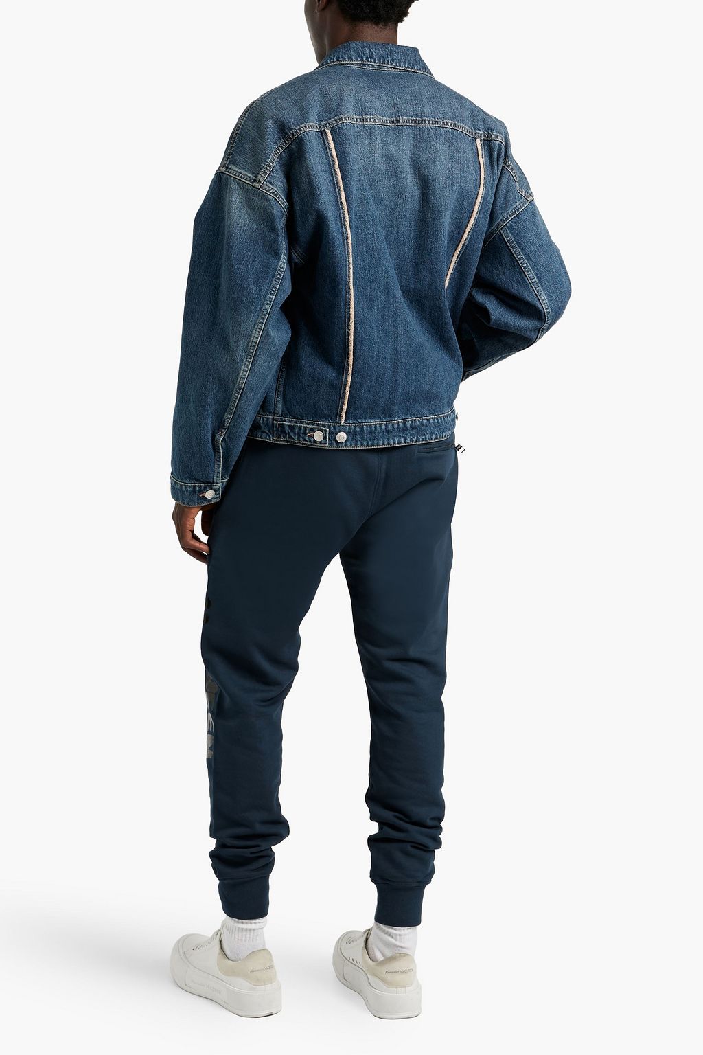 MCQUEEN Frayed denim jacket