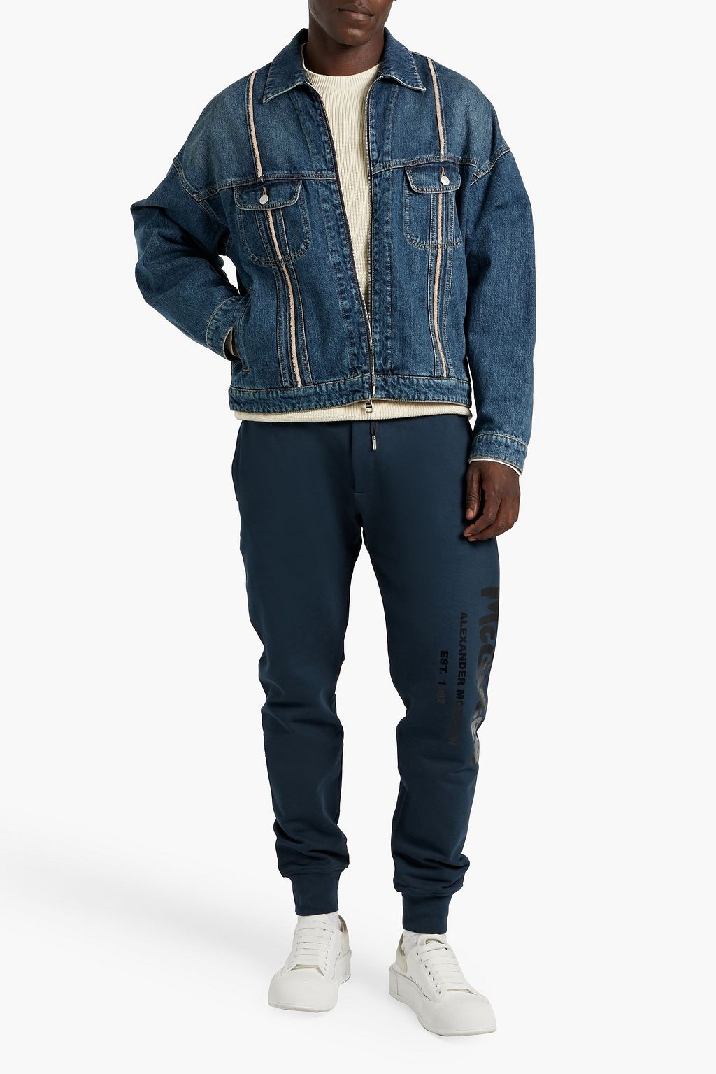 MCQUEEN Frayed denim jacket