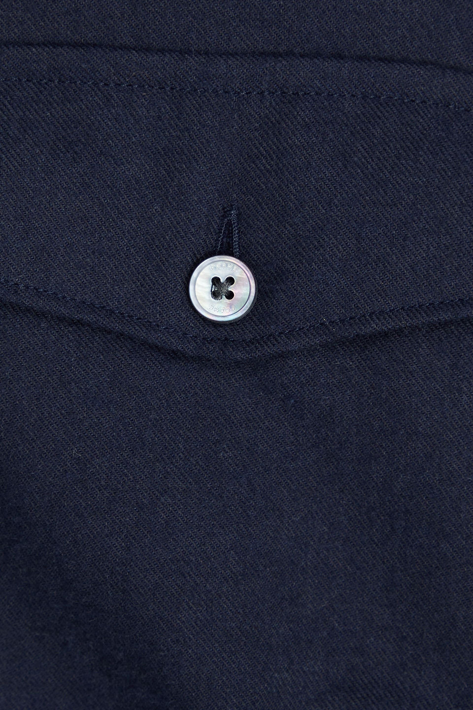 Frame Double Pocket Wool Blend Shirt Dark Navy In Navy