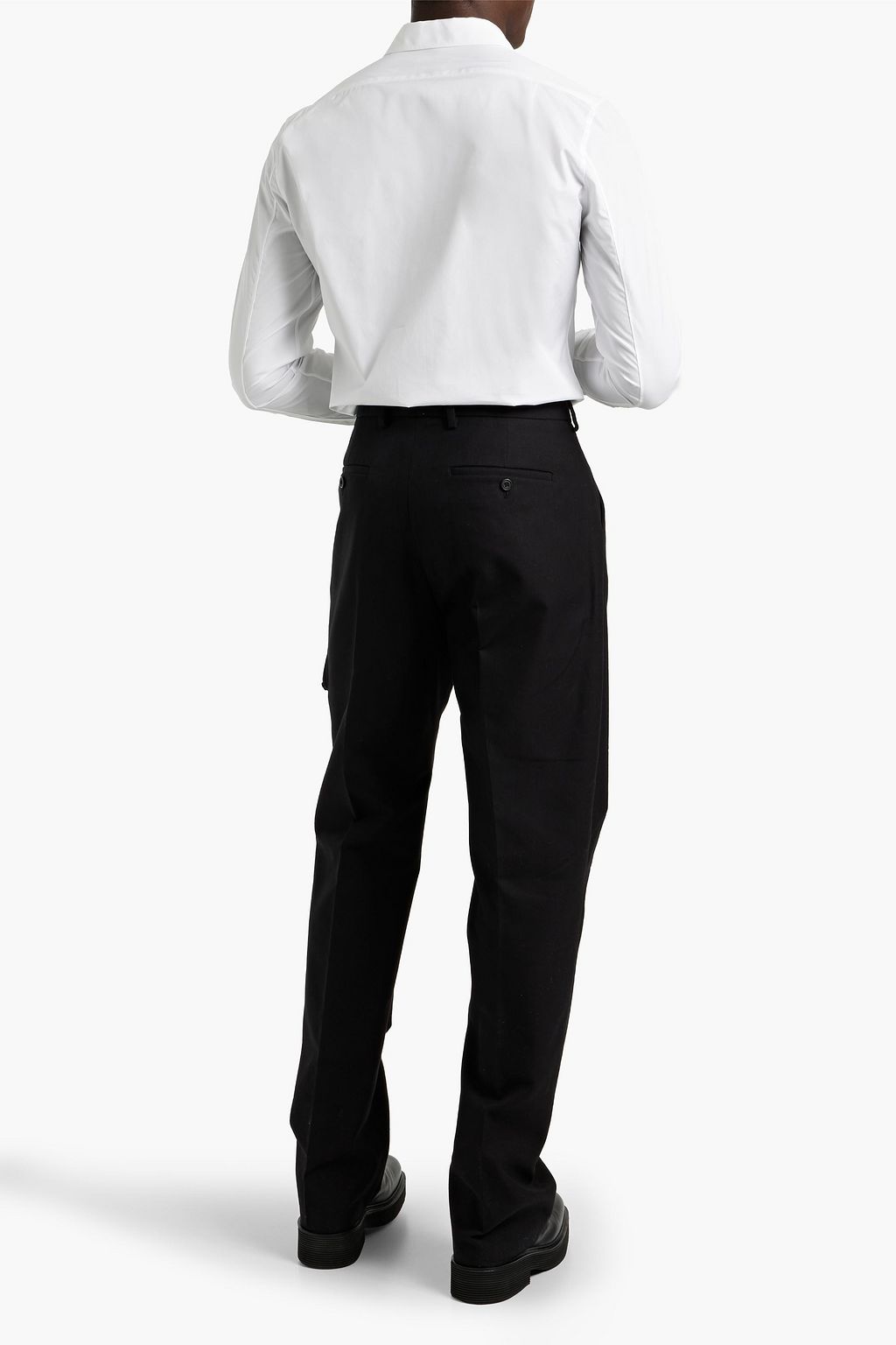 MCQUEEN Embroidered cotton-poplin shirt