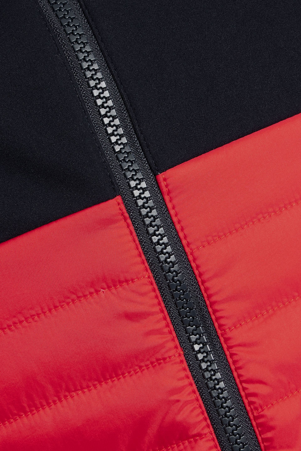 Fusalp Estaris Color-block Quilted Shell And Jersey Jacket In Red