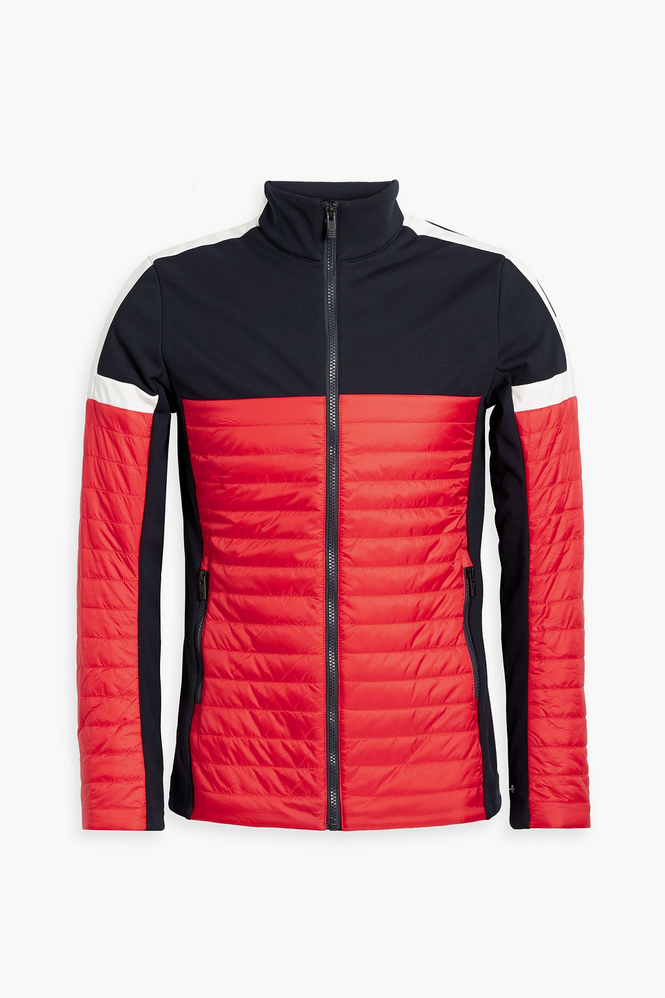 Fusalp Estaris Color-block Quilted Shell And Jersey Jacket In Red