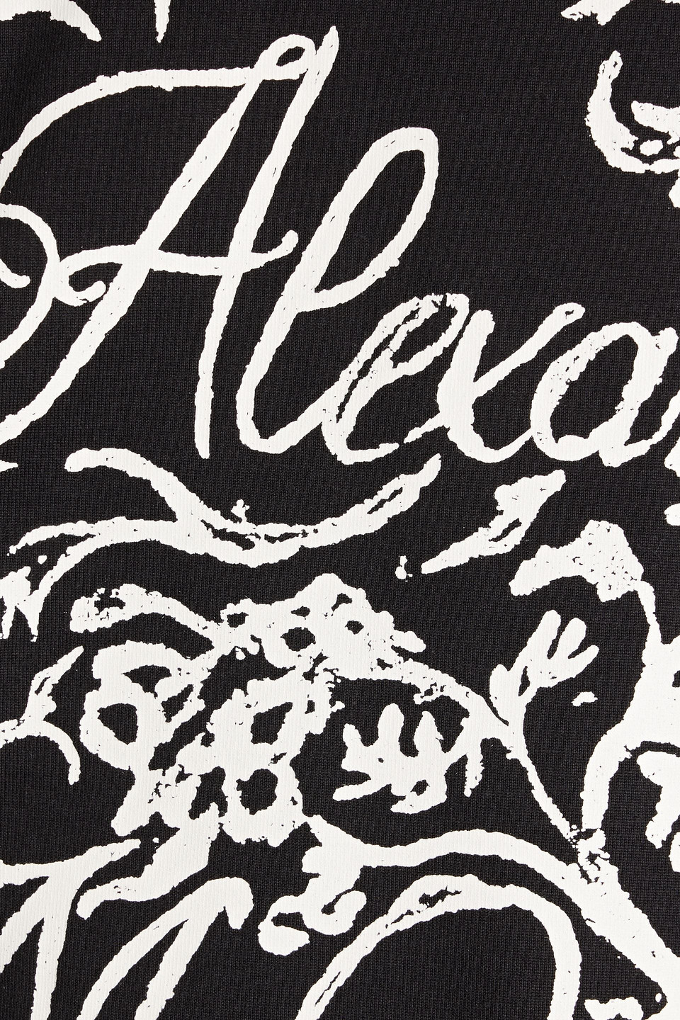 Alexander Mcqueen Printed Cotton-jersey T-shirt In Black