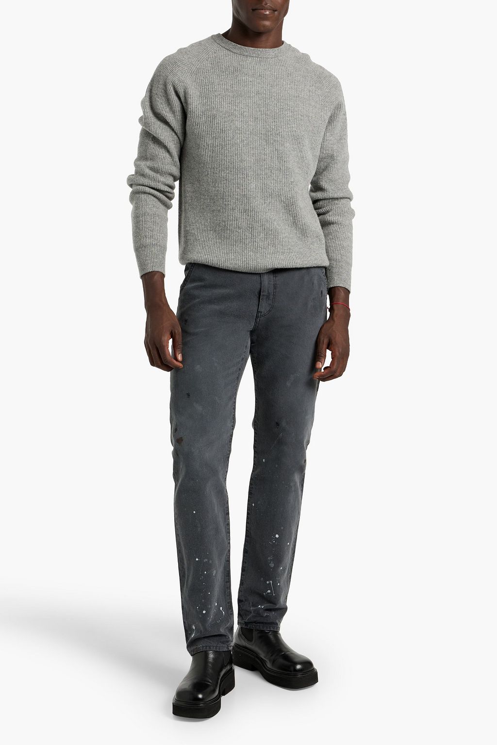 JOHN ELLIOTT Painted distressed denim jeans