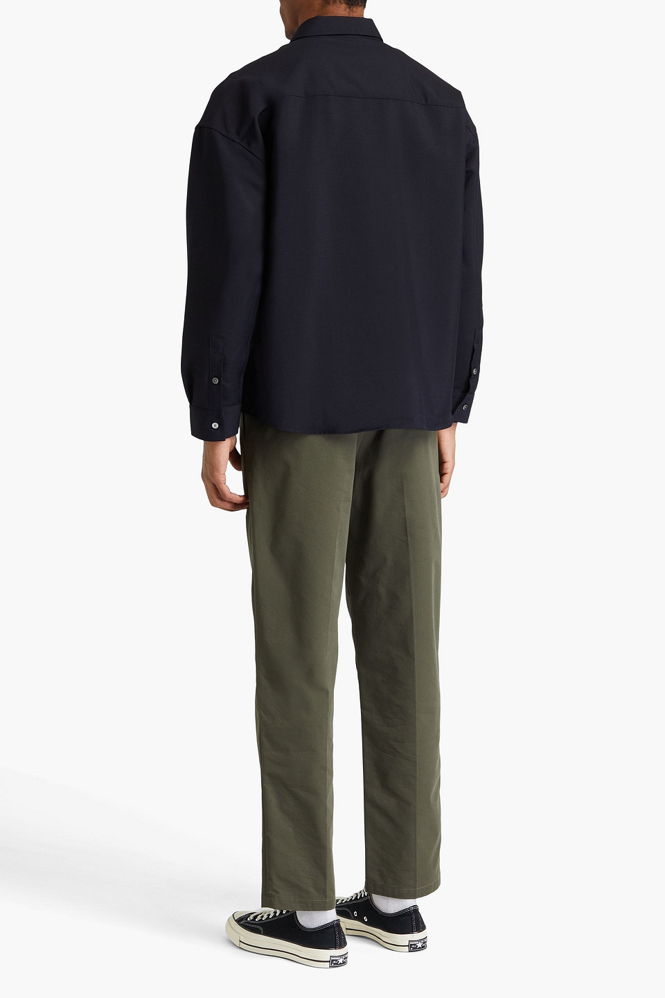 Frame Wool And Mohair-blend Shirt In Midnight Blue