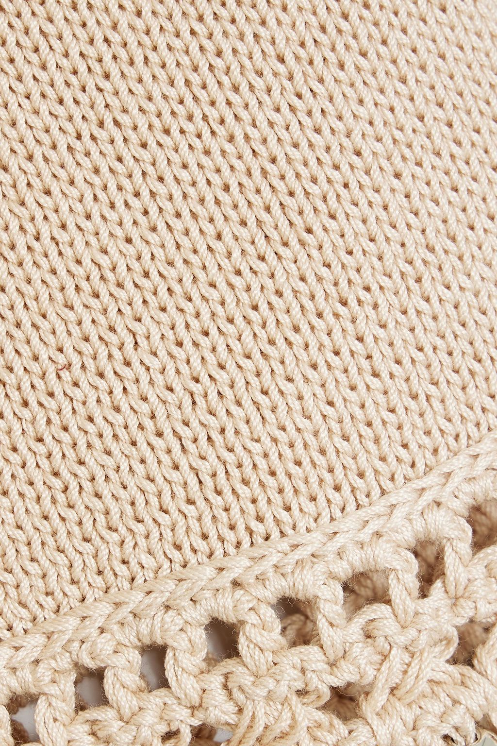 RABANNE Cropped bead-embellished cotton top