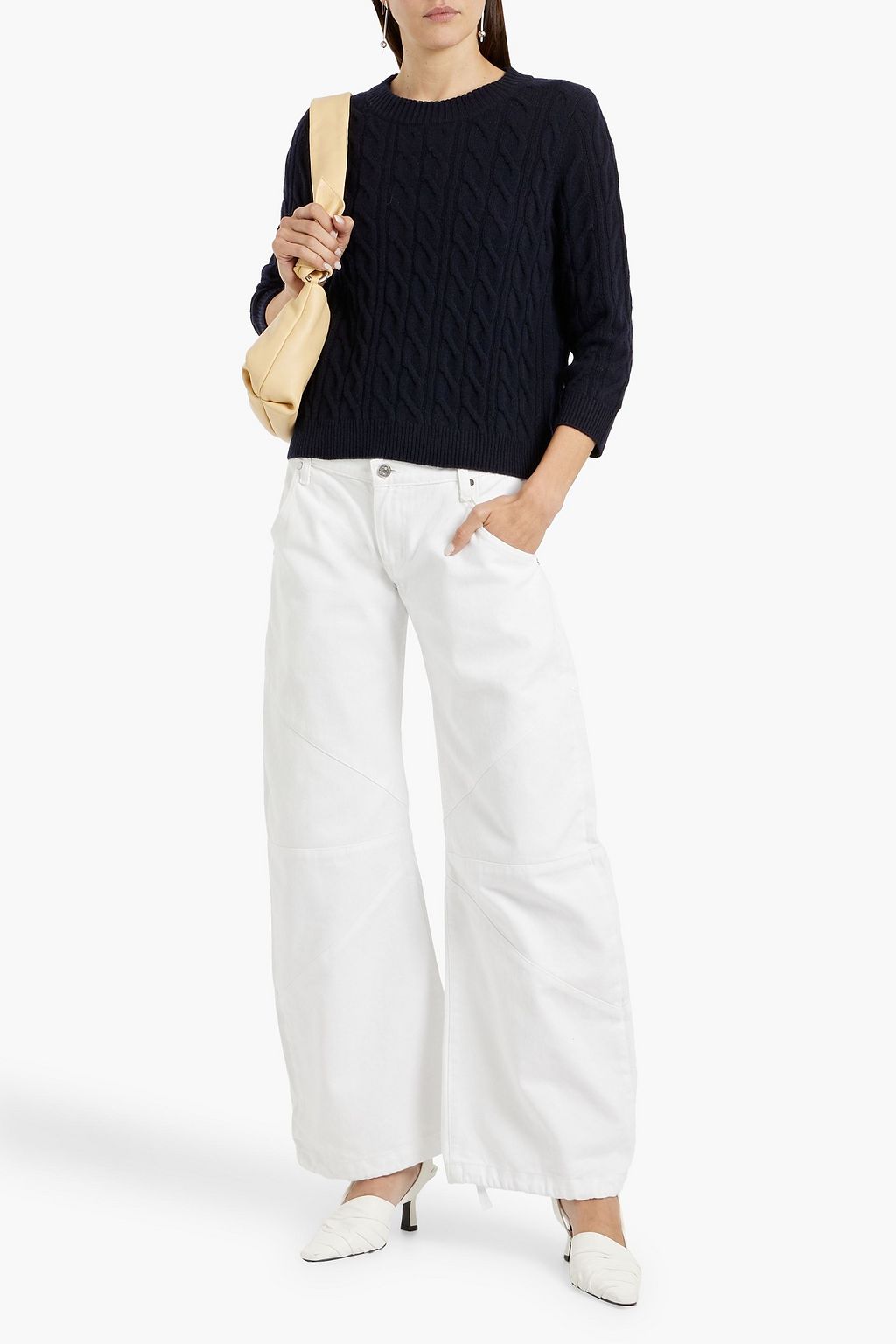 N.PEAL Cable-knit cashmere sweater
