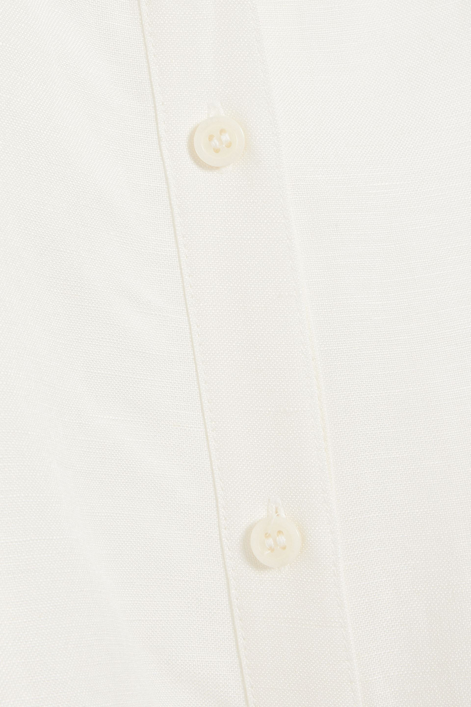 Simkhai Claudine Linen-blend Midi Shirt Dress In Ivory
