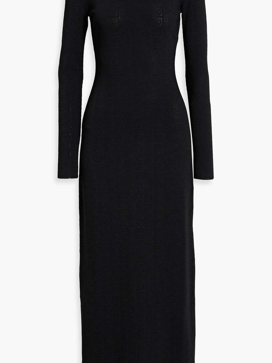 pointelle-knit maxi dress