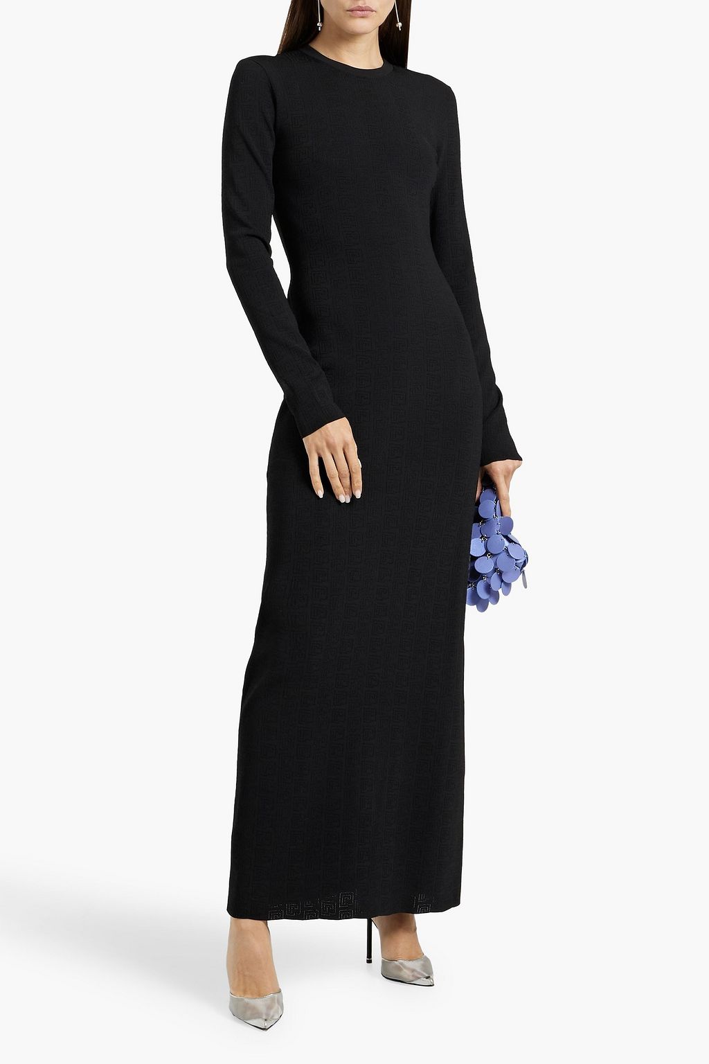 RABANNE Pointelle-knit maxi dress
