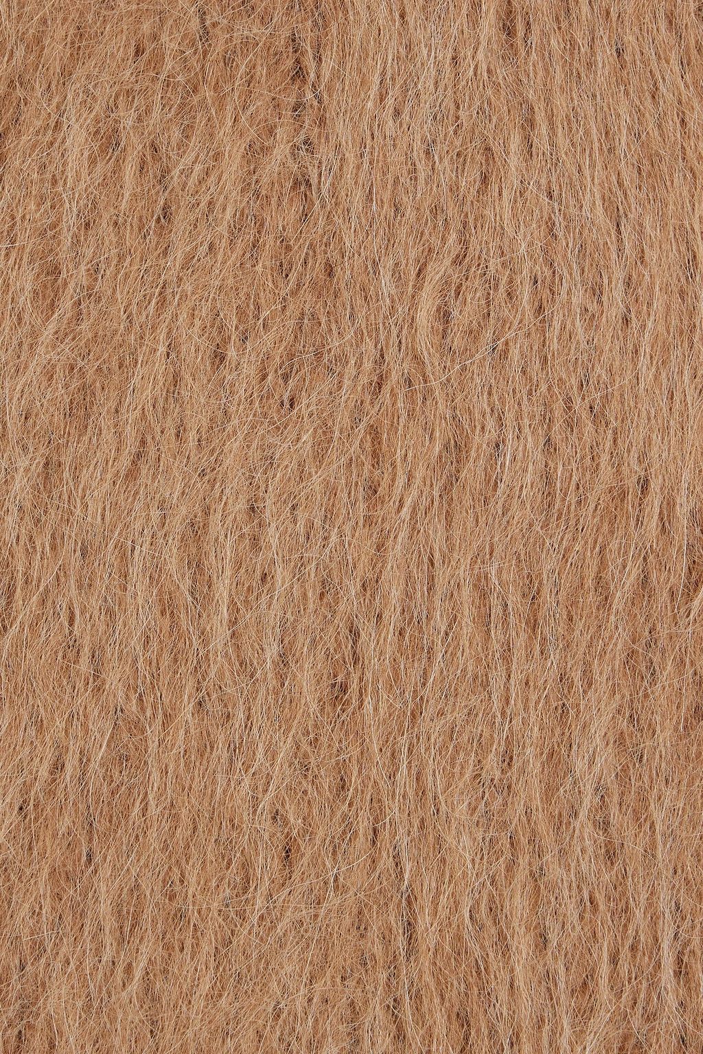 RABANNE Brushed alpaca-blend turtleneck vest