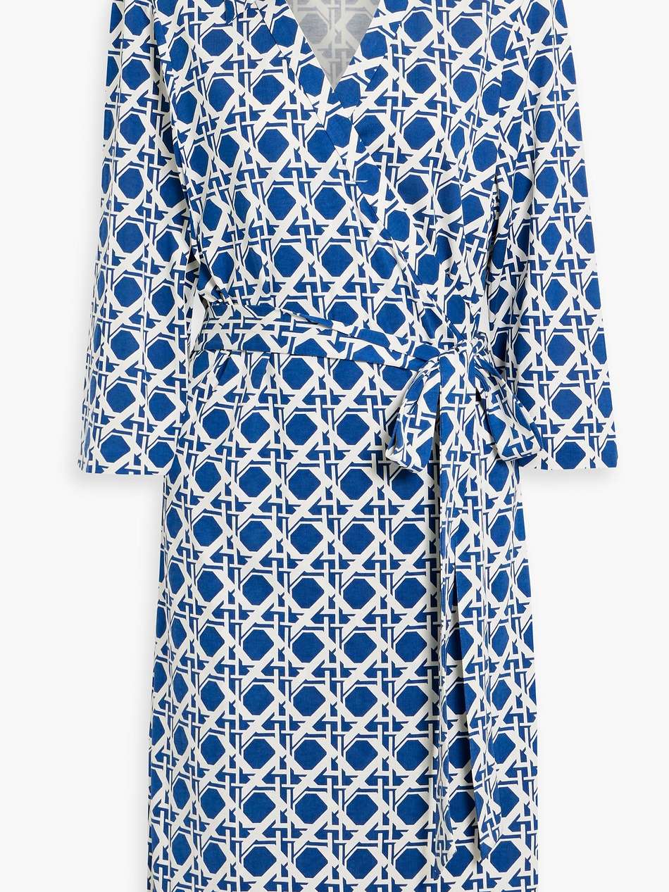 new jeanne printed silk-jersey wrap dress