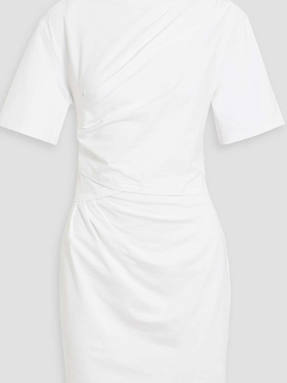 zeus draped stretch-cotton jersey mini dress