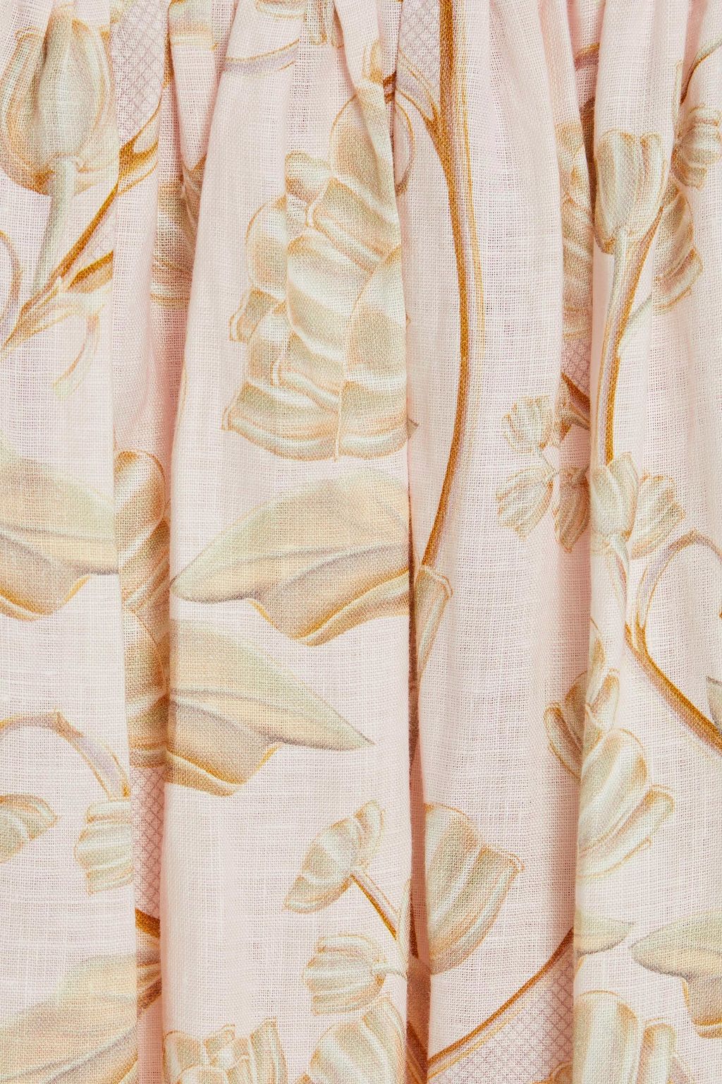 AGUA BY AGUA BENDITA Palmarie Perla strapless floral-print linen maxi dress