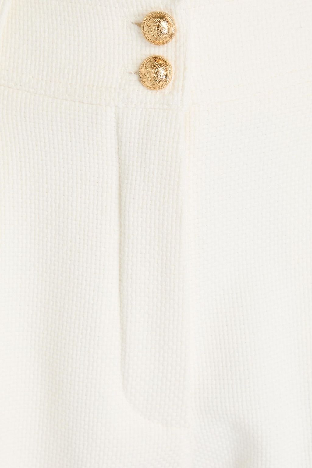 BALMAIN شورت من القطن ومزين بكسرات