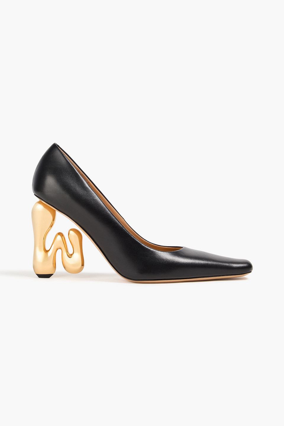 Jw Anderson J. W.anderson Leather Letter Pumps With Statement Heel 10 Cm In Black