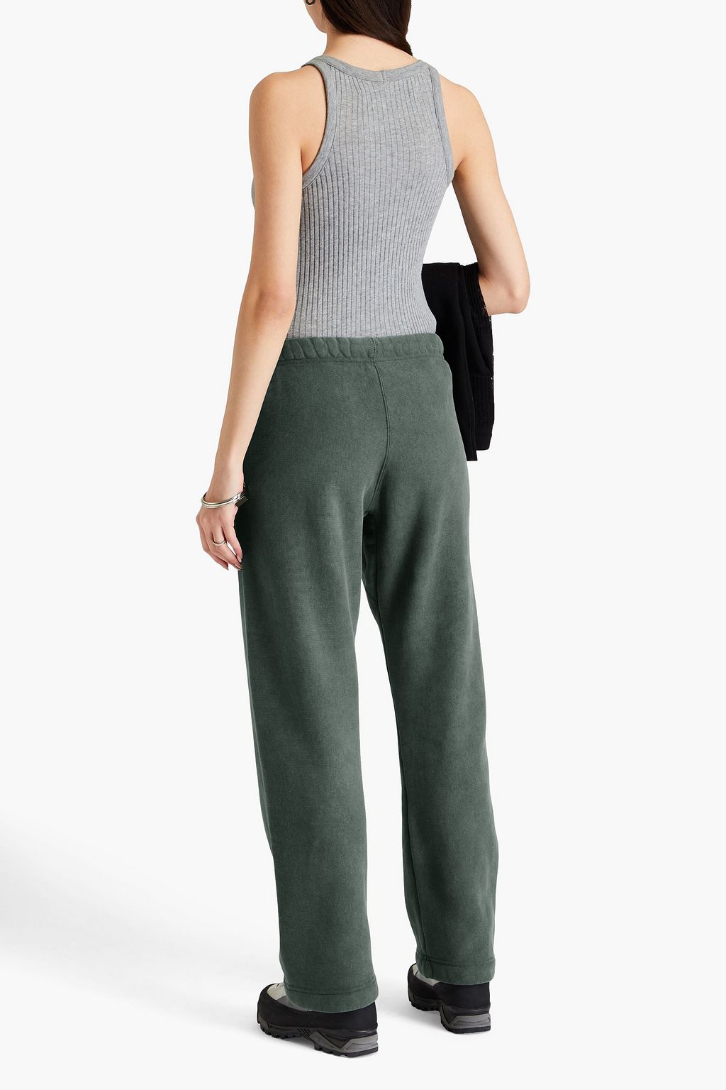 ALEXANDER WANG French cotton-terry track pants