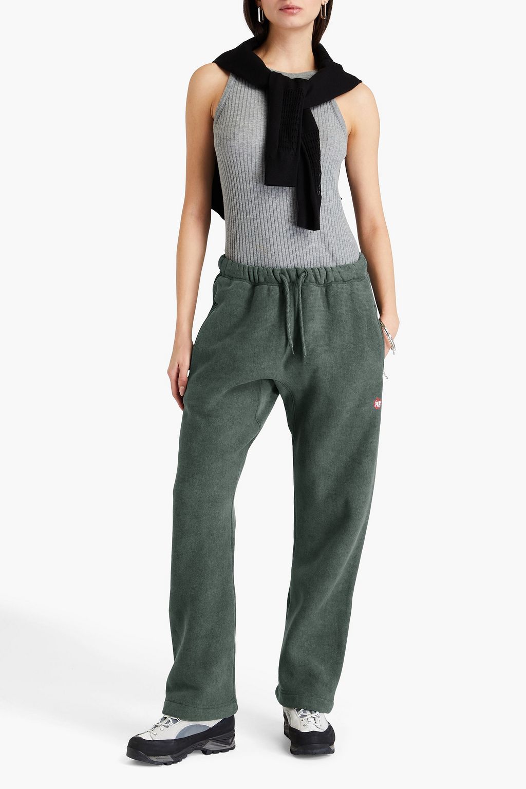 ALEXANDER WANG French cotton-terry track pants