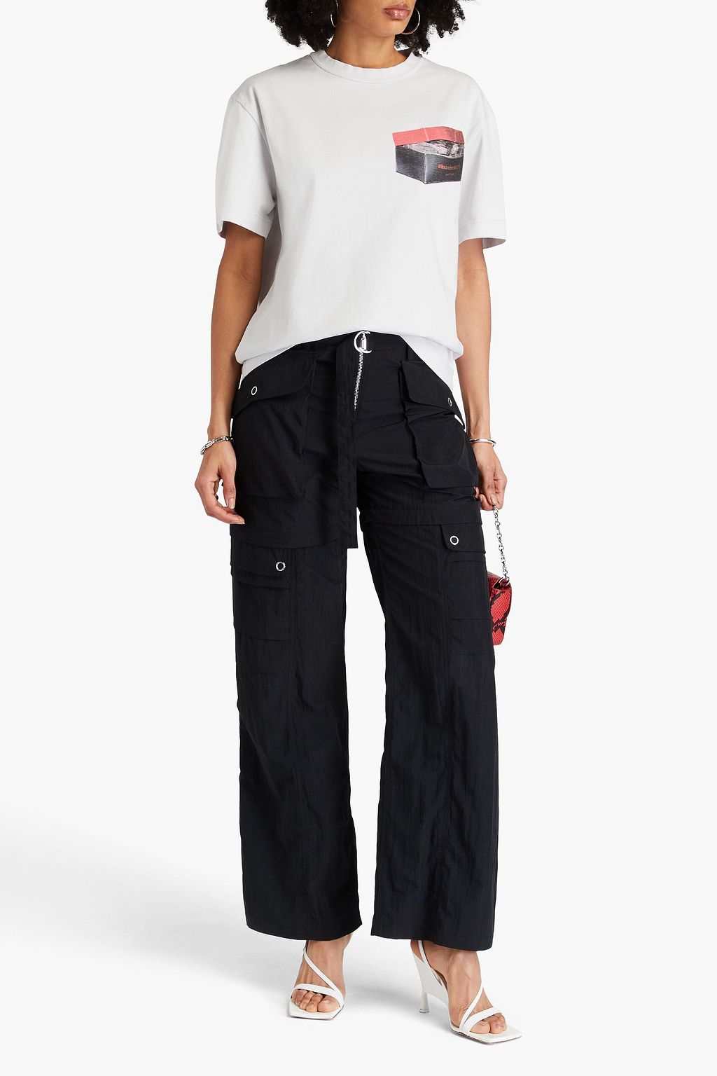 ALEXANDER WANG تي شيرت من قطن الجيرسي مزين بطبعات