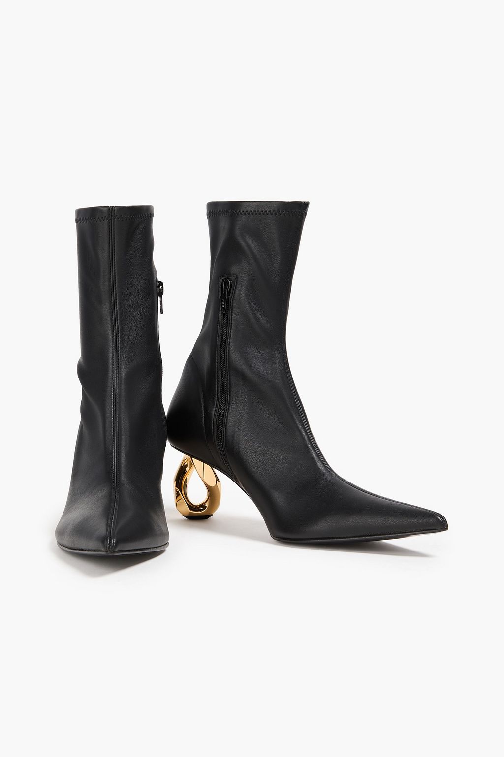 JW ANDERSON بوت بطول الكاحل من الجلد الصناعي ومزين بسلسلة