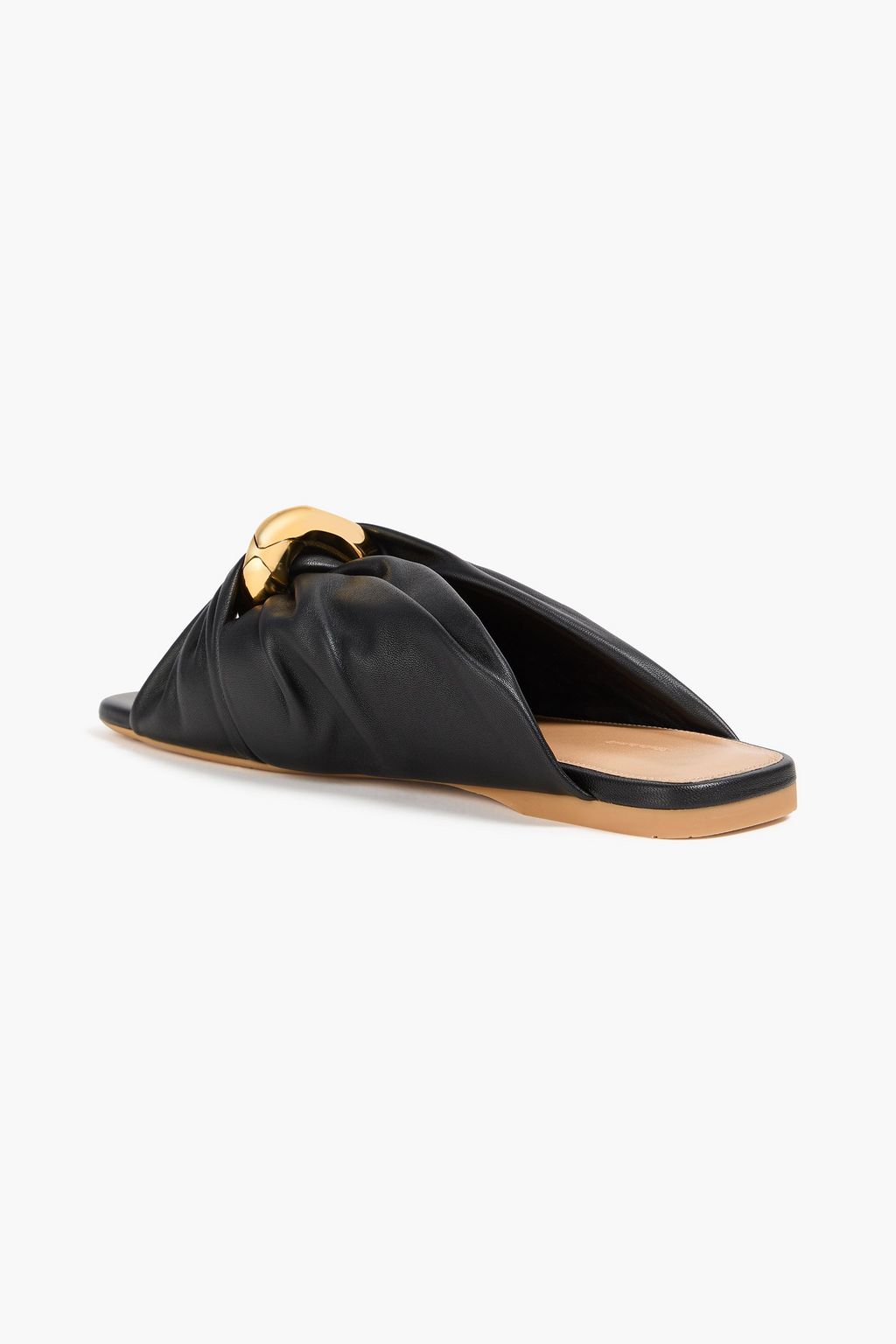 JW ANDERSON صندل من الجلد بقصّة ملفوفة وبجوانب مزركشة