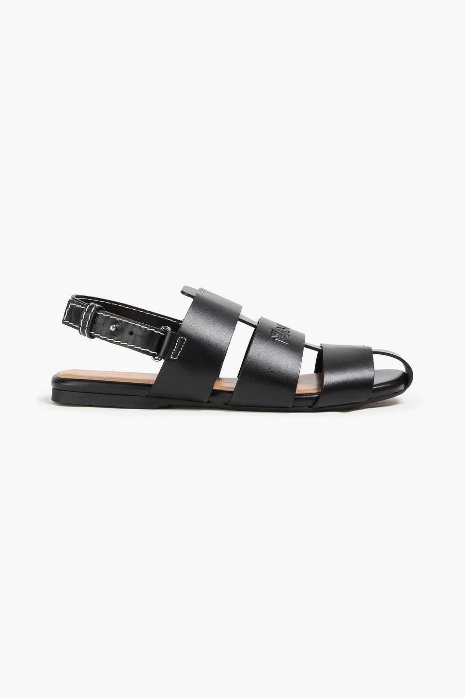 jw anderson - leather slingback sandals - black - eu 41