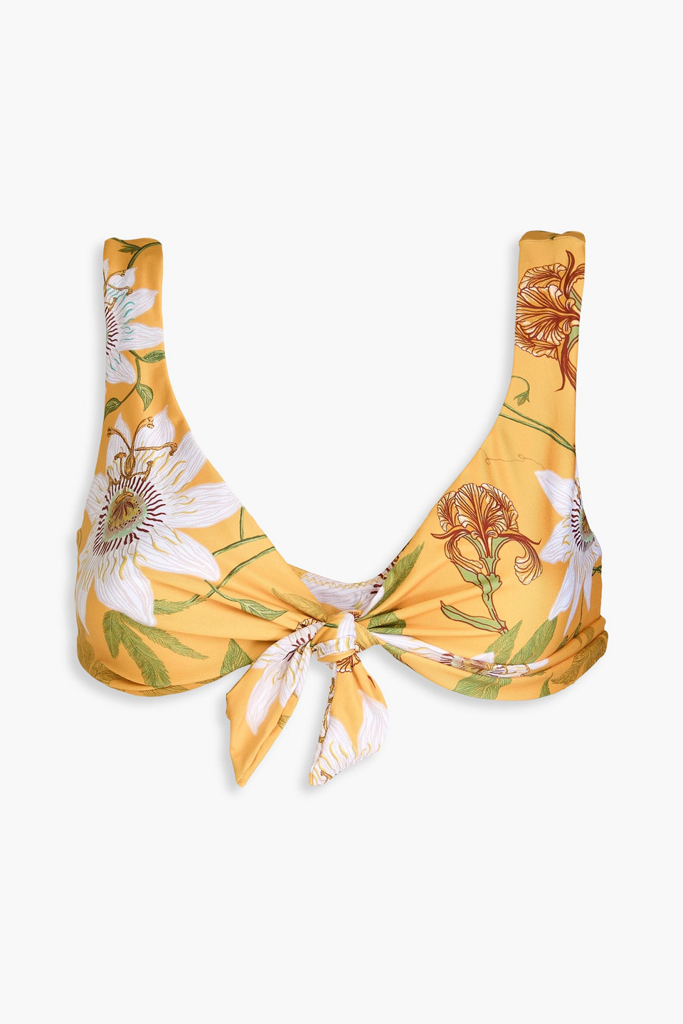 Agua By Agua Bendita Claude Pasiflora Bikini Top In Marigold