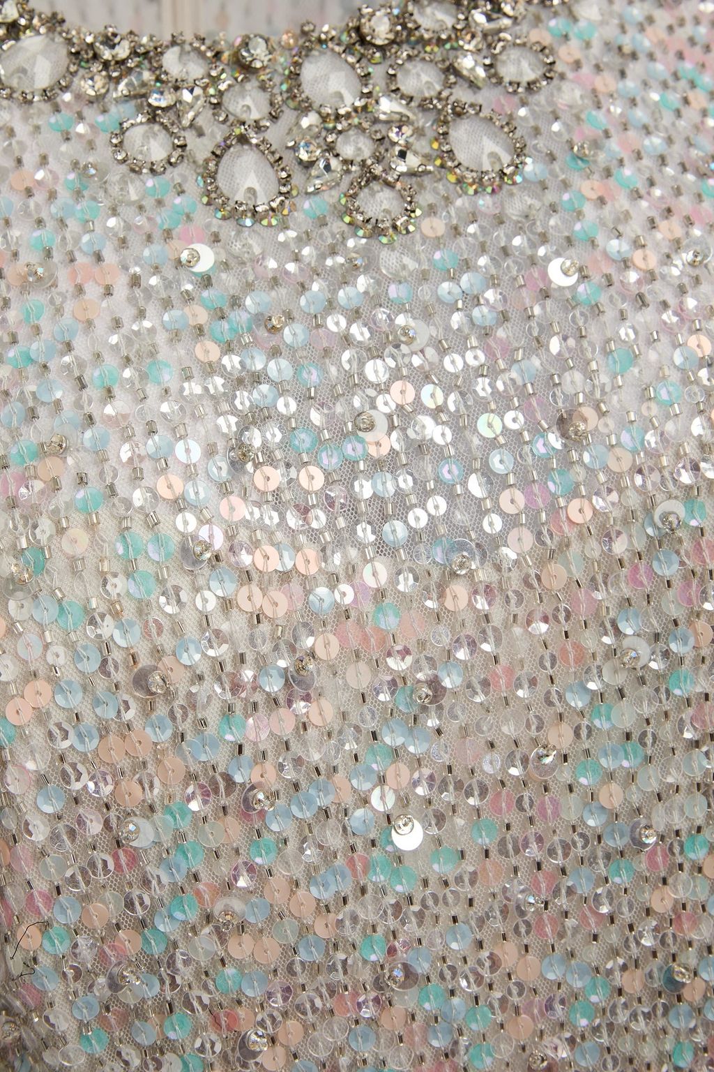 JENNY PACKHAM فستان سهرة من التول بتصميم مزركش