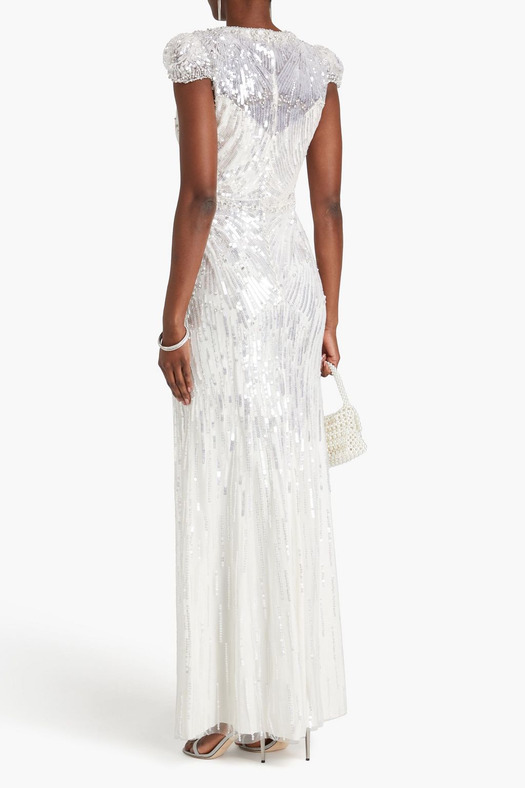 JENNY PACKHAM فستان سهرة من التول بتصميم مزركش