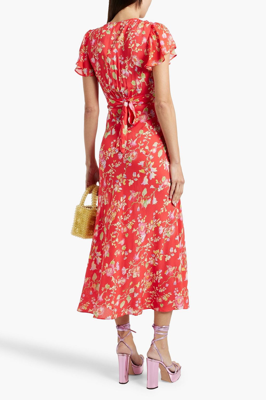 RIXO Florida floral-print crepe midi dress