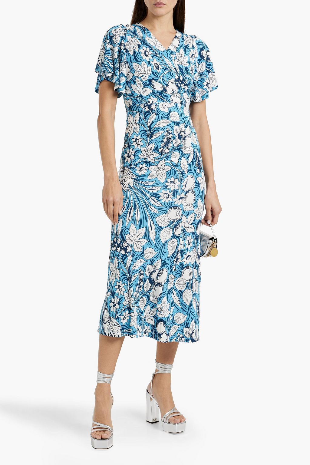 DIANE VON FURSTENBERG Zetna wrap-effect floral-print jersey midi dress
